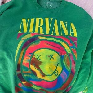 Urban Outfitters Green Nirvana Sweatshirt, size S/M